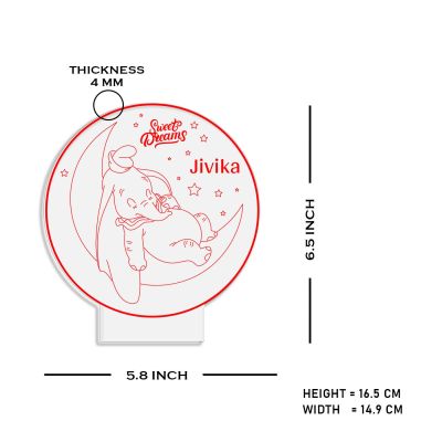 Good Night Sweet Dream Night lamp with Automatic Color Changing Light Customized with Name Birthday Gifts Kids